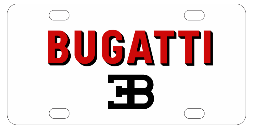 Bugatti License Plate
