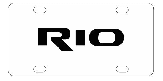 Kia Rio License Plate