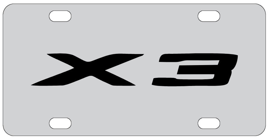BMW X3 License Plate