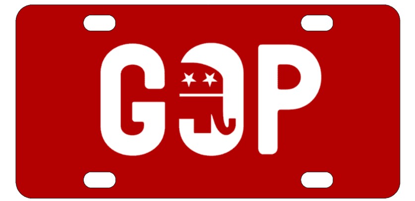 Republican GOP License Plate