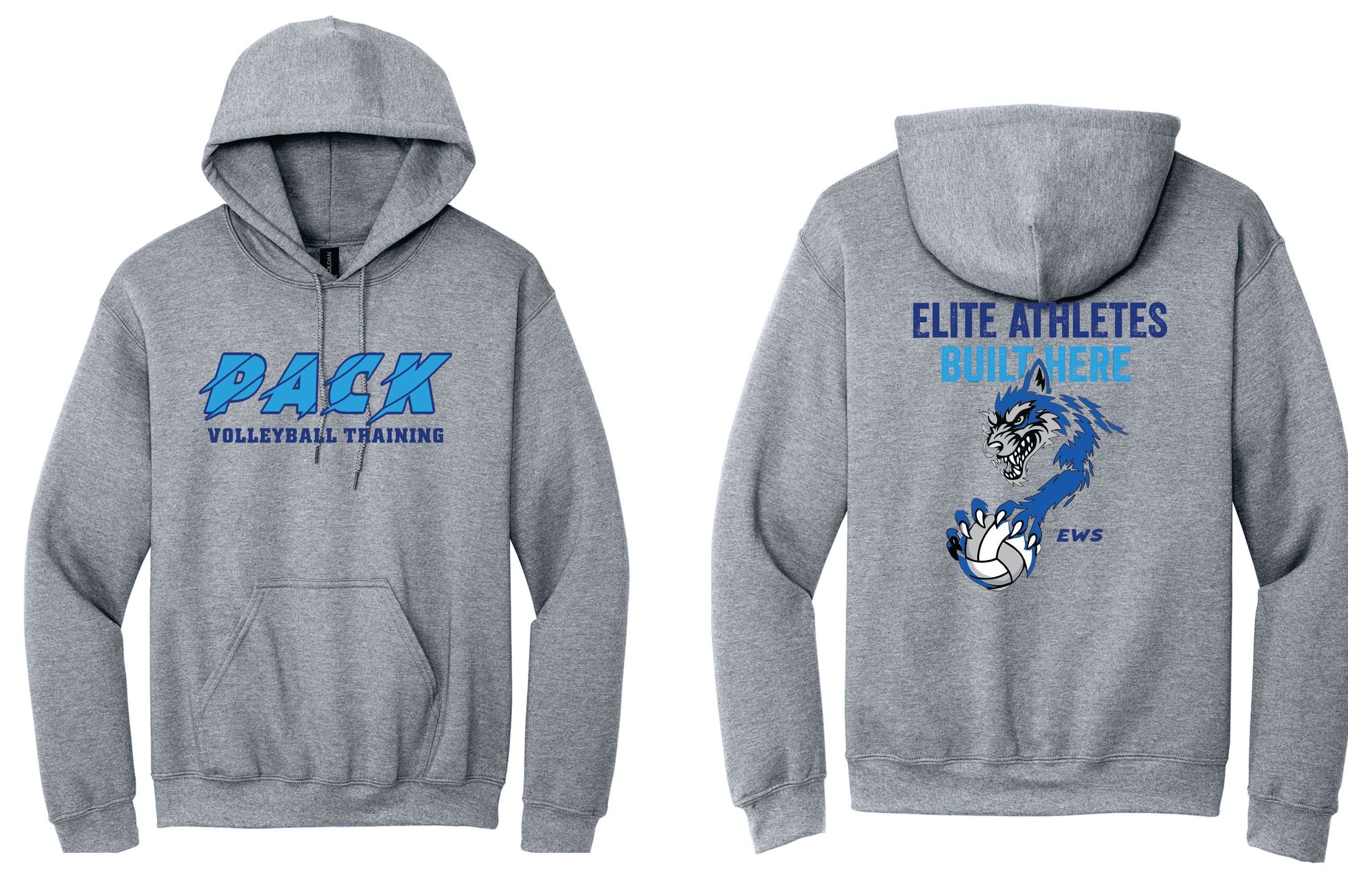 Pack Volleyball Elite Athletes Built Here Hoodie