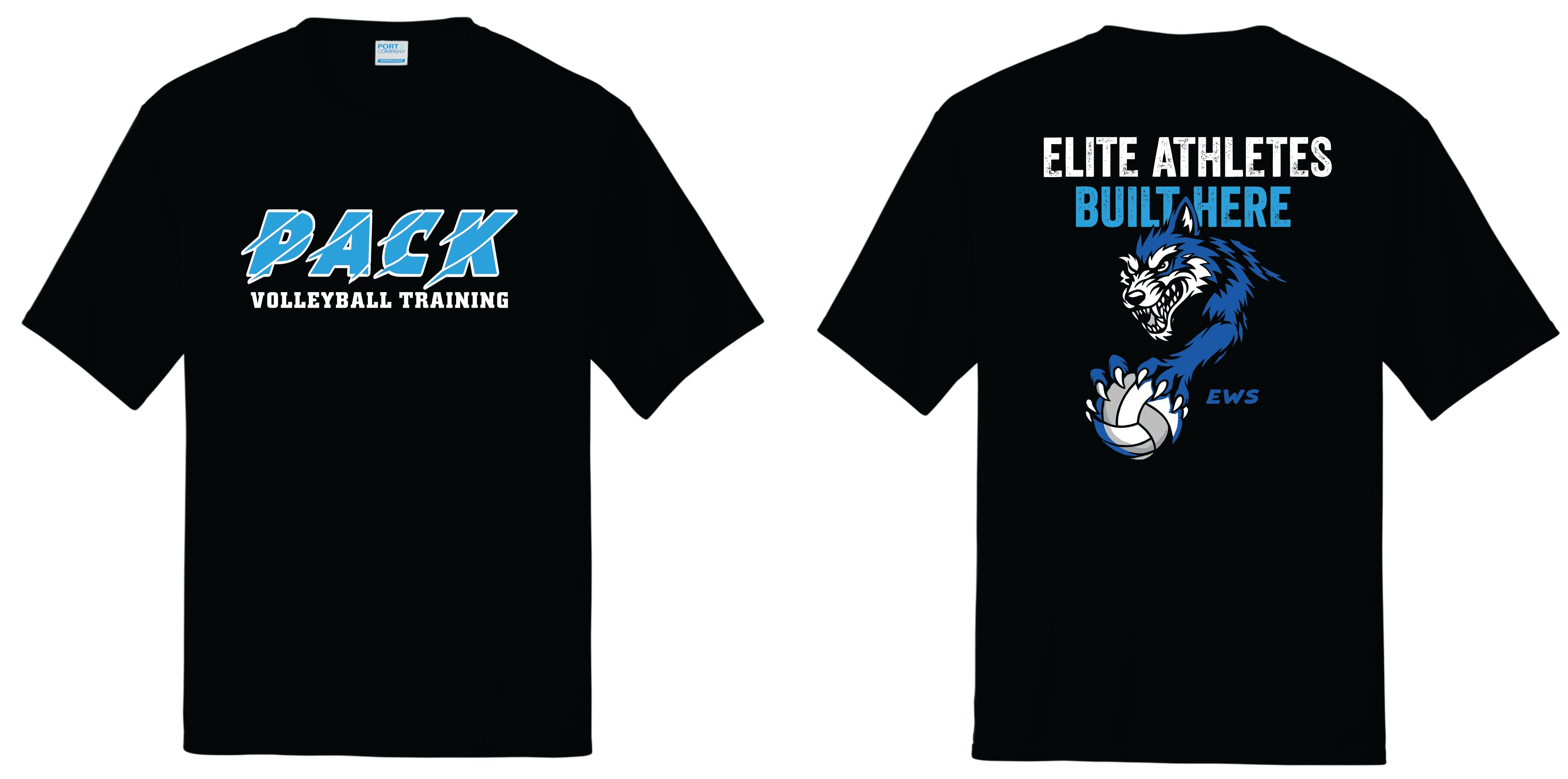 Pack Volleyball Elite Athletes Built Here Performance Shirt