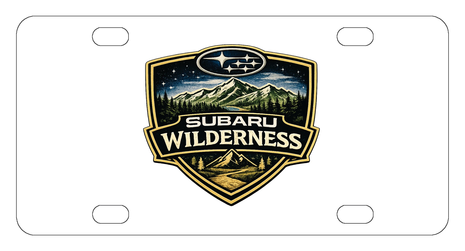 Subaru Wilderness Front License Plate