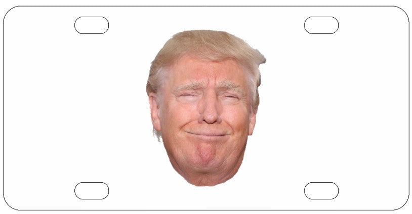 Trump Face License Plate