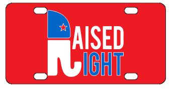 Raised Right Republican License Plate