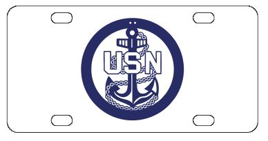 Navy License Plate